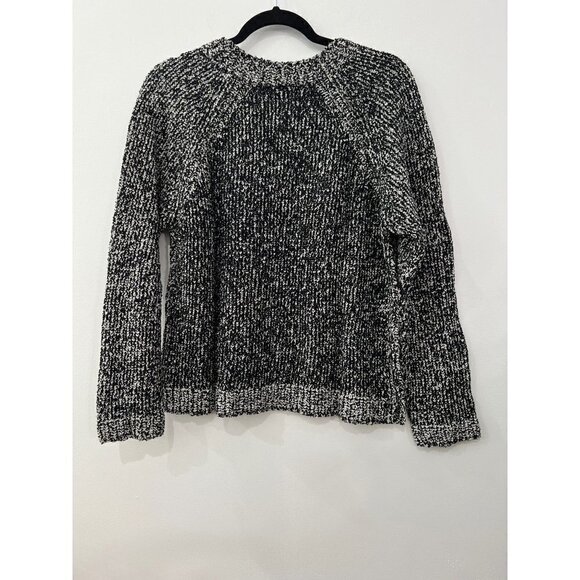 NWT Eileen Fisher Size M Round Neck Boxy Sweater - Black MSRP $268 - Picture 12 of 13